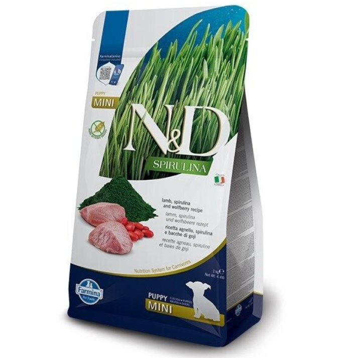 Farmina N&D Spirulina Canine Puppy Lamb, Spirulina & Wolfberry 2kg 