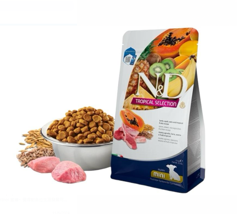 Farmina N&D Tropical series Lamb Recipe Puppy Mini Dry Dog Food 1.5kg