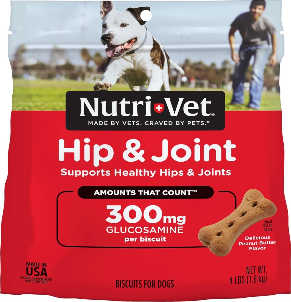 Nutrivet Hip&Joint (300mg) Peanut Butter Flavor Biscuits for Large Size Dogs 1.8kg