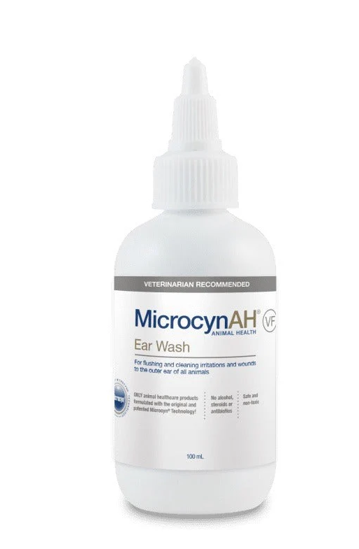 MicrocynAH Ear Wash (veterinary formula) for Cats & Dogs 100ml