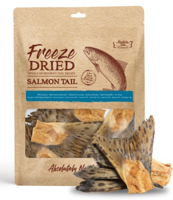  Absolute Bites Freeze Dired Salmon Tail Dog Treat 35g