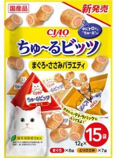 CIAO Party Tuna + Chicken Fillet Flavor Cat Treats 12g x 15