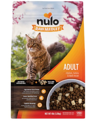 Nulo Raw Medley雞肉、火雞肉和鴨肉配方 成貓糧4lb