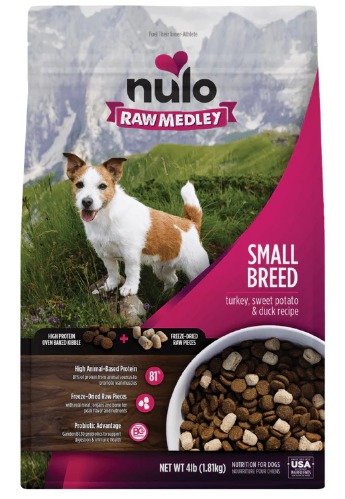 Nulo Raw Medley For Small Breeds Turkey, Sweet Potato & Duck Recipe Dog Food 4lb