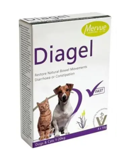 Mervue Diagel Digestive Support 4x10g (1-20kg Dogs & Cats)
