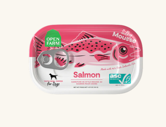 Open Farm Silky Mousse (Salmon Flavor) Topper Canned  Dog Food 4.59oz