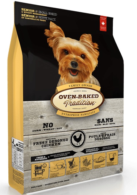 Oven-Baked Tradition 低脂老犬/體重管理配方 雞肉, 魚肉 老犬細粒狗糧 12.5lb 