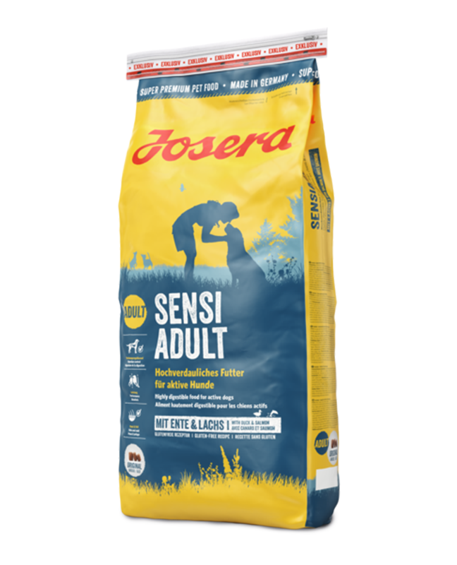Josera SENSI ADULT Chicken, Duck, Salmon, New Zealand Mussels High Energy Dog Food for Sensitive Gastrointestinal Adult Dogs 12.5kg