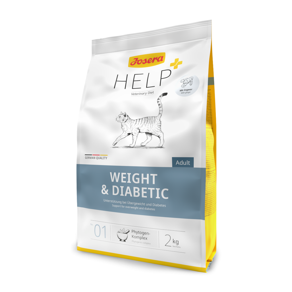 JOSERA Help+ Veterinary Diet WEIGHT & DIABETIC Dry Cat Food 2kg