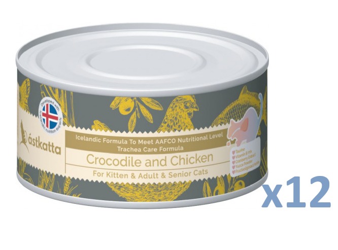 Astkatta Crocodile & Chicken Can for Cats 80g x12