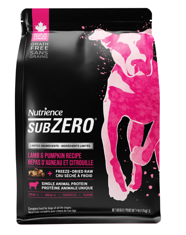Nutrience SUBZERO 單一動物蛋白系列 無穀物 羊肉、南瓜 狗糧 4lb #6703