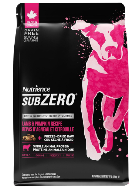 Nutrience SUBZERO Limited Ingredient Grain Free Lamb & Pumpkin Recipe Dry Dog Food 22lb #6704