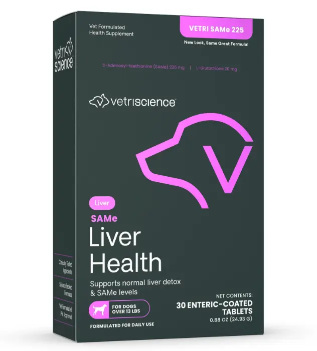 VetriScience Liver Health 225mg Liver Supplement for Dogs 30 Tabs