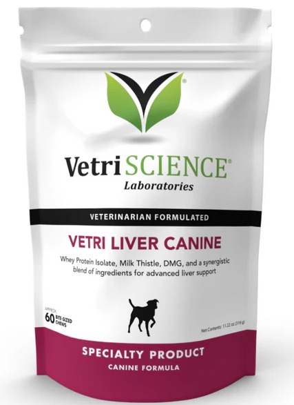 VetriScience Vetri Liver Canine Bite-Sized Chews (Liver Supplements) 60 Chews