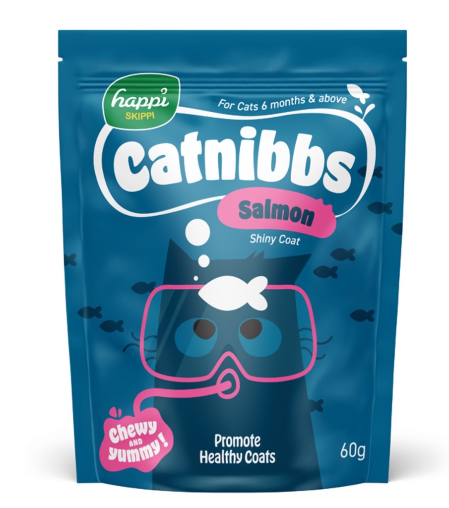 Happi Skippi Catnibbs 三文魚味 貓小食60g 