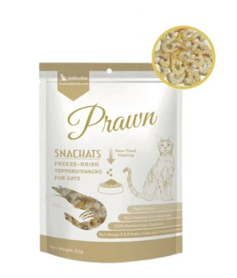 Astkatta Freeze-Dried Prawn Toppers/Snacks for Cats 20g