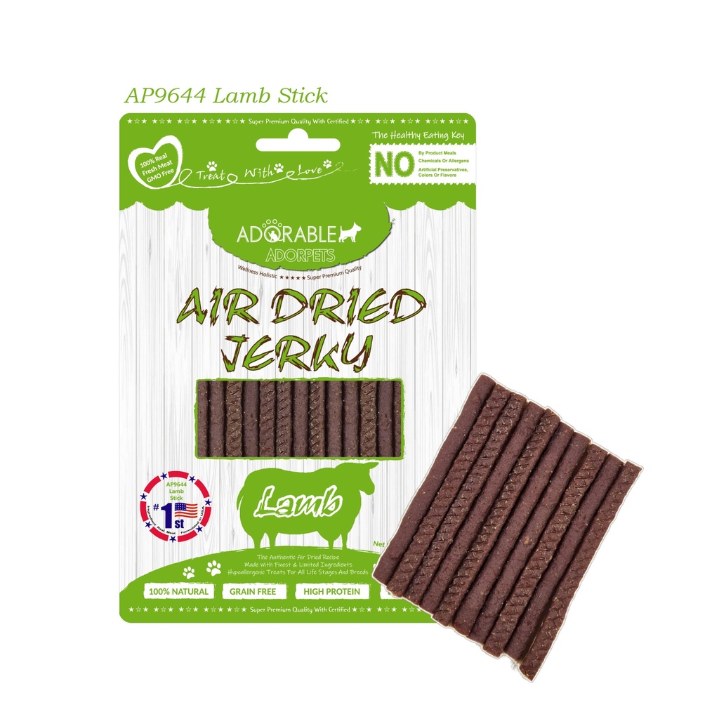 Adorable Adorpets Air Dried Lamb Stick Dog Treats 100g#9644