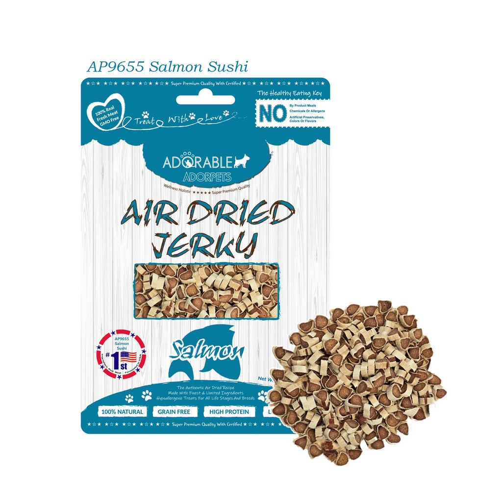 Adorable Adorpets Air Dried Salmon Sushi Dog Treats 100g #9655