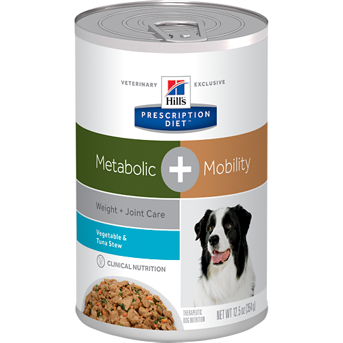 Hill's Prescription Diet Dog Metabolic + Mobility (Tuna & Vegetable Stew) 犬用 肥胖代謝+關節活動力 (燉吞拿魚蔬菜) 狗罐頭 12.5oz*12