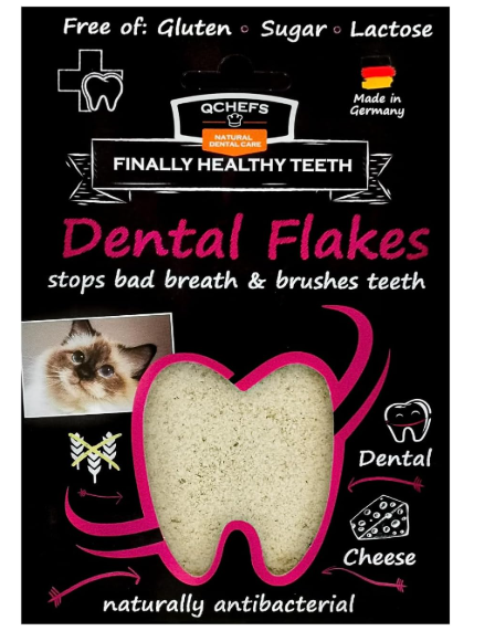 QCHEFS Dental Flakes (Cheese Flavor) for Cats 80g