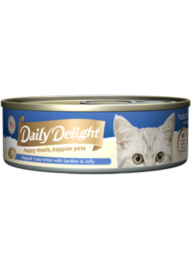 Daily Delight Skipjack Tuna White With Sardine (In Jelly) Canned Cat Food 80g #DD53