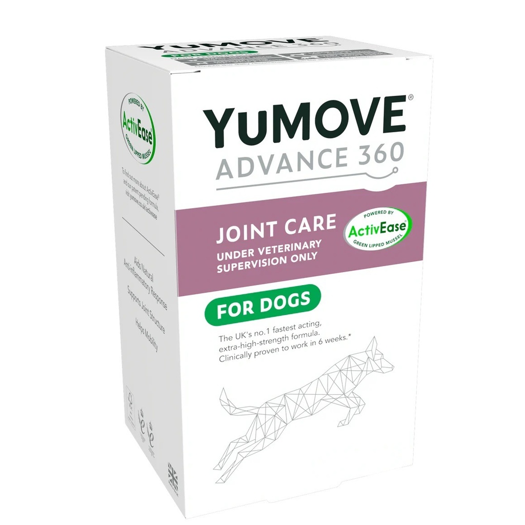 (孖裝優惠) Lintbells YuMOVE ADVANCE 360 DOGS 加護關節寶  (狗用) 120粒咀嚼片  (Made in the UK)