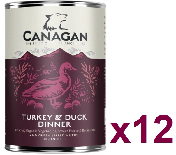 CANAGAN Turkey & Duck Formula Canned Dog Food 400G (12 Cans)