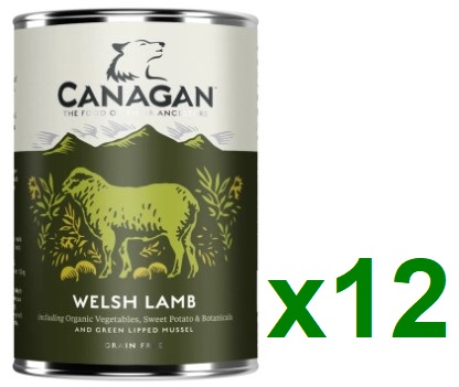 CANAGAN Welsh Lamb Recipe Dog Food 400G (12 Cans)