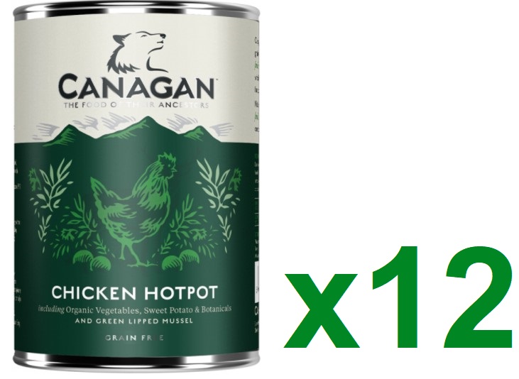 CANAGAN 雞肉配方狗罐頭 400G (12罐) 