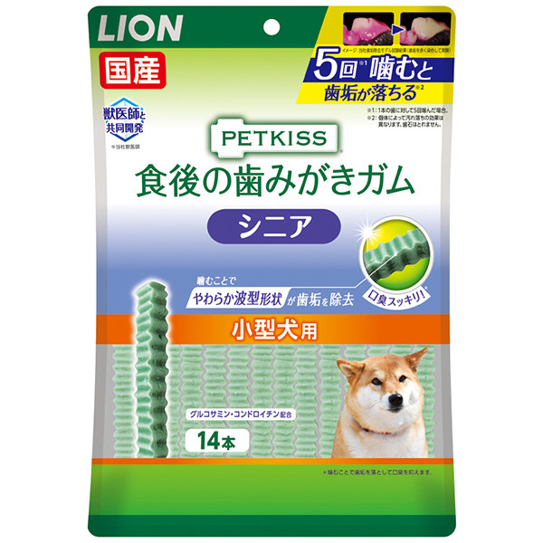 (Directly from Japan) LION PETKISS Premium Dental Treats for Small-sized Dog 14pc
