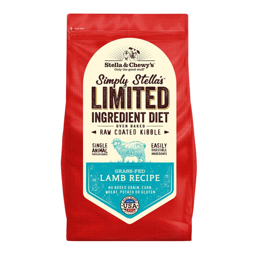 Stella & Chewy's Limited Ingredient Grass-Fed Lamb Raw Coated Kibble 22lbs