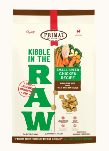 Primal Kibble in the Raw Small Breed Chicken Recipe Dry Food for Dogs 4lb