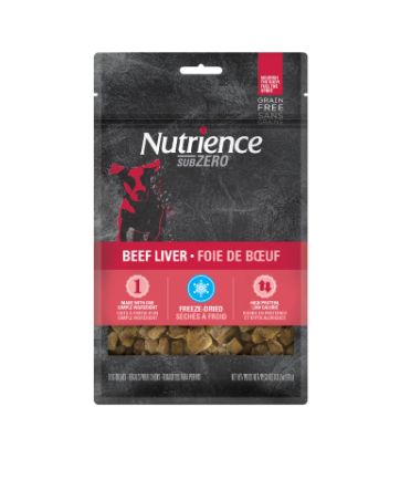 Nutrience SUBZERO Freeze-Dried Beef Liver Dog Treats 3.2oz