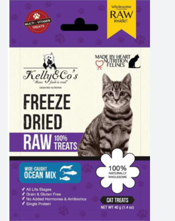 Kelly & CO’s Freeze Dried Raw Treat Ocean Mix for Cats 40g