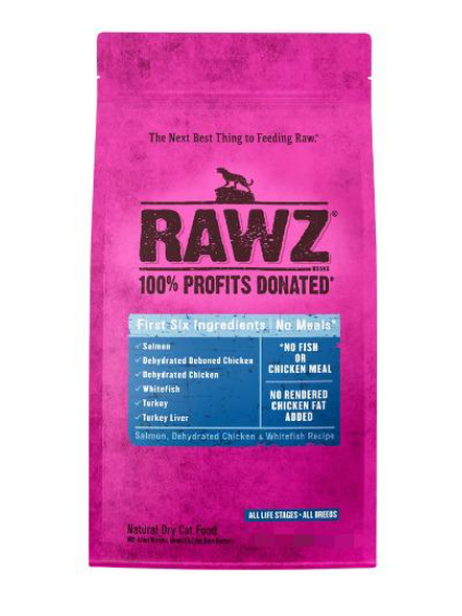 Rawz First 6 ingredients-Salmon, Dehydrated Chicken and White Fish Cat Food 0.79kg