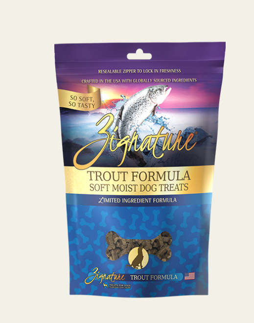 Zignature Trout Formula Soft Moist Treats For Dogs 4oz