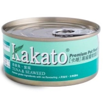 Kakato吞拿魚,紫菜高級寵物鮮食罐70g(DOGS & CATS 貓狗合用)