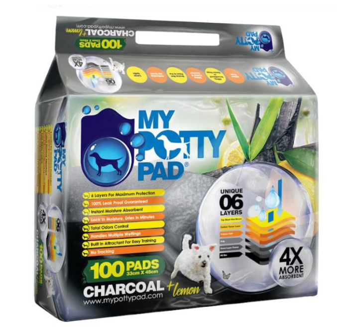 My Potty Pad 殿堂吸活性炭 寵物尿墊( 檸檬味 ) 33cm x 45cm 100片裝