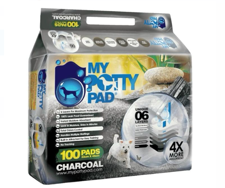 My Potty Pad Pee Pad For Dogs (Charcoal) 33cmX45cm 100pcs