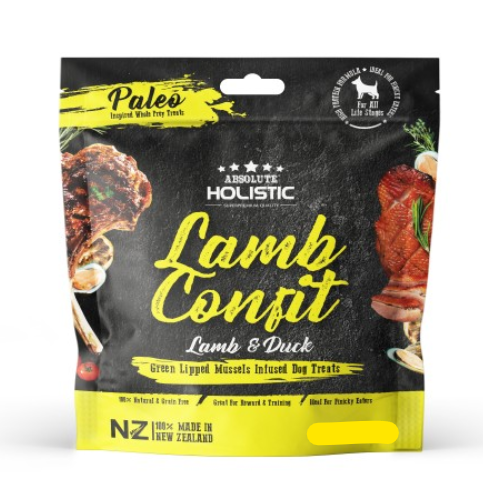 Absolute Holistic Air Dried Lamb Confit (Lamb & Duck) Dog Treats 200g
