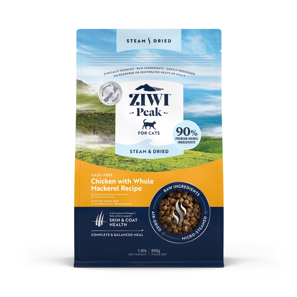 ZiwiPeak Steam & Dried Chicken With Whole Mackerel  Recipe 800g