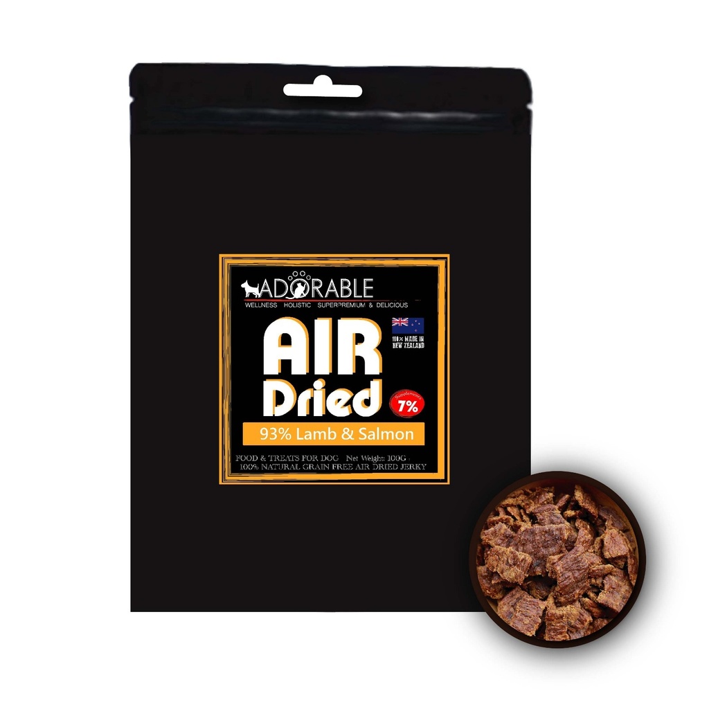 Adorable Air-Dried 93% Lamb & Salmon Recipe Dog Food & Treats 100g #5047