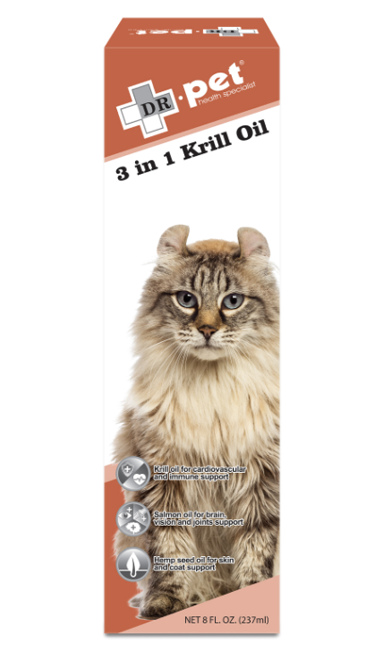 Dr. Pet 3 in 1 Krill Oil for Cats & Dogs 237ml