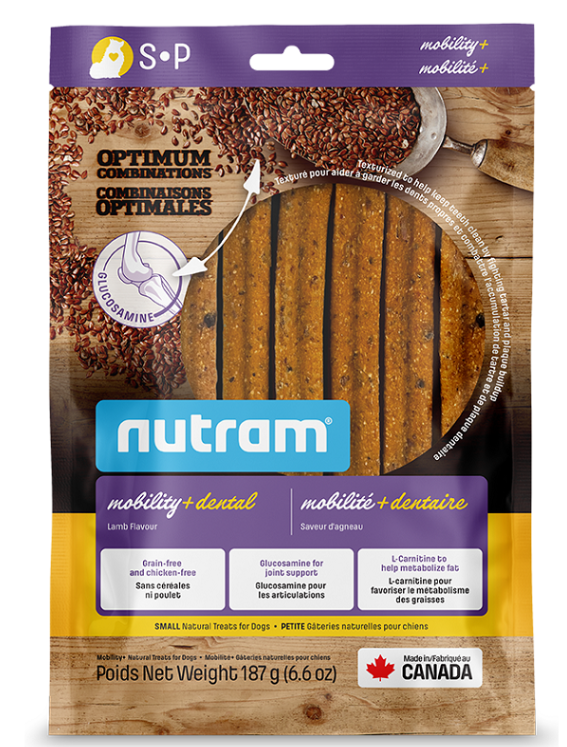Nutram 犬用 雙功效潔齒骨(關節保健) - 細條(羊肉味) 187g (16支)