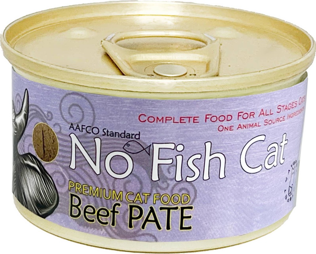 NO FISH CAT Grain-Free Limited Ingredients (Beef Pate) Canned Cat Food 85g