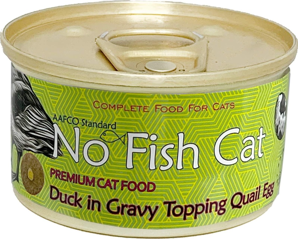 No Fish Cat Duck in Gravy Topping Quail Egg Canned Cat Food 85g