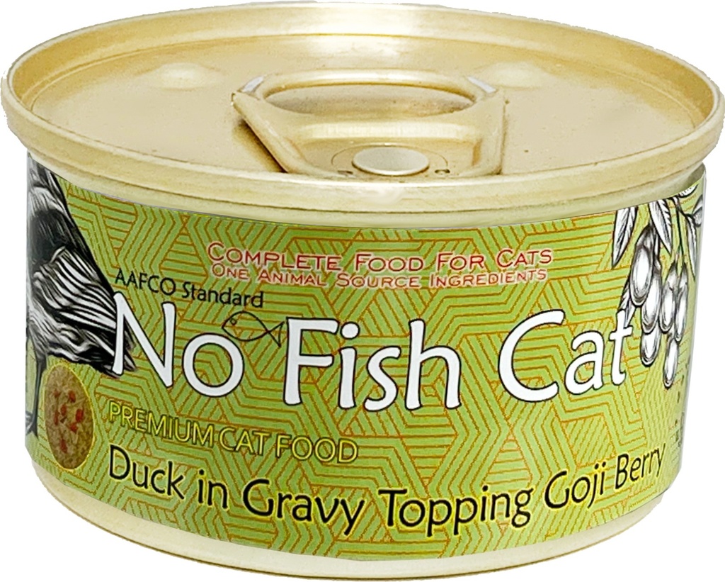 NO FISH CAT Grain-Free Duck in Gravy Topping Goji Berry Canned Cat Food 85g