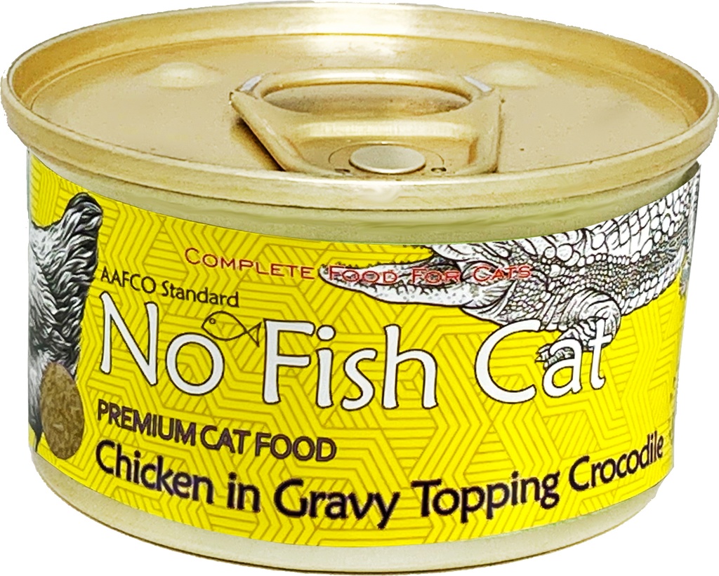 No Fish Cat  無穀物 益氣補腎鱷魚肉雞絲 貓罐頭 85g