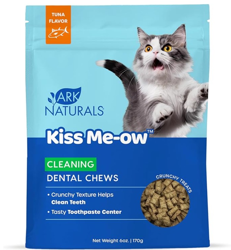 Ark Naturals Kiss Me-ow Cleaning Tuna dental  Chews CAT TREATS 170g
