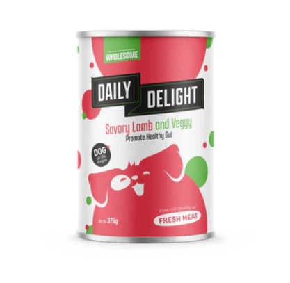 Daily Delight 無穀物香汁炆鮮羊肉伴蔬菜 狗罐頭 375g 